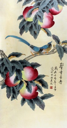【已售】北京美协凌雪三尺祝寿桃《馨香长寿》