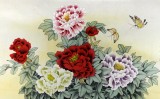 【已售】北京美协凌雪三尺牡丹画《花开富贵》