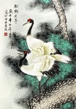 【已售】北京美协凌雪三尺松鹤图《松鹤延年》