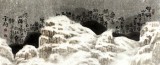 【已售】中美协赵金鸰太行雪村系列四尺斗方《邨头》(询价)
