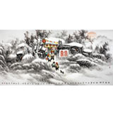 名家赵金鸰太行雪村系列之四尺《今天是个好日子》(询价)