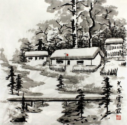  	 杜霖四尺斗方冰雪山水画《关东雪》 	 杜霖四尺斗方冰雪山水画《关东雪》 	 杜霖四尺斗方冰雪山水画《关东雪》 	 查看大图 	 杜霖四尺斗方冰雪山水画《关东雪》