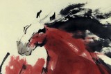 【已售】中美协会员 画坛名家王向阳四尺斗方国画马《天地雄风》