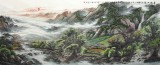 【已售】公司大厅丈二挂画《春暖山村》
