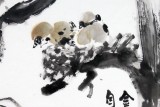 【已售】李胜春三尺斗方家园鸟笼图《金窝银窝不如自己的草窝》