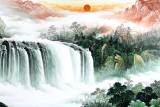 【已售】吴东六尺客厅招财聚宝盆山水《福地安居图》
