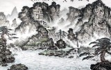 蒲家瑞 四尺水墨写意山水画《春山清香》 88岁陕西著名老画家