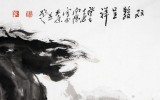 SD中美协会员 画坛名家王向阳四尺双骏图《双骏呈祥》(询价)