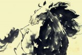 QA王向阳四尺斗方骏马图《春风得意马蹄香》