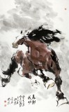 【已售】中美协会员 画坛名家王向阳三尺红骏图《马到成功》