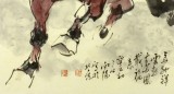 【已售】王向阳四尺斗方红骏图《志在千里》(询价)
