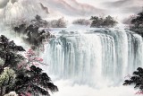 【已售】张宏达四尺客厅风水聚宝盆《福地安居图》