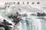 【已售】张宏达四尺客厅风水聚宝盆《福地安居图》