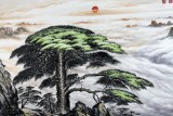 【已售】张慧仁小六尺迎客松山水画《旭日东升》