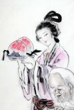GS李立辰精品四尺祝寿图 祝寿字画礼品（询价）