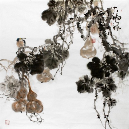 【已售】西蜀山人祝寿字画《大福禄》