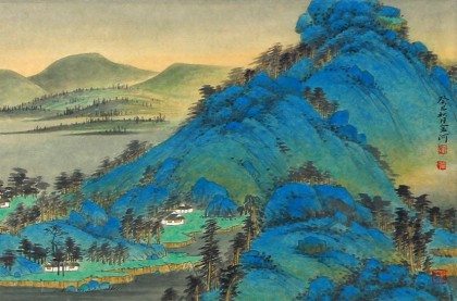 【可定制】名家刘金河三尺工笔富居山村图·剩山图卷