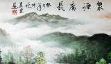 【已售】吴东小六尺聚宝盆山水画《泉源广长》