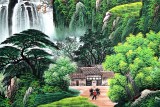 【已售】吴东小六尺聚宝盆风水画《泉源广长》