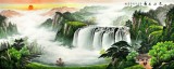 【已售】吴东小六尺聚宝盆风水画《泉源广长》