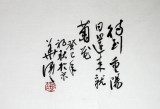 【已售】陈漫之四尺赏菊图《待到重阳日》（询价）