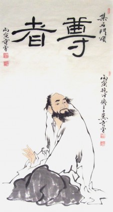 【已售】高仿范曾四尺罗汉佛像《尊者》
