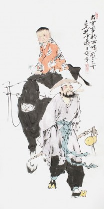 【已售】高仿范曾四尺人物画《或有事于西畴》