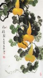 【已售】三尺辟邪风水葫芦画《福禄图》