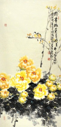 【已售】河南美协曲逸之四尺《阅尽粉黛觅姚黄》
