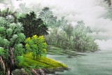 【已售】吴东小八尺聚宝盆山水画《旭日祥云》