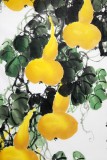 【已售】四尺风水葫芦画《福禄图》