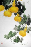 【已售】四尺辟邪葫芦《福禄画》