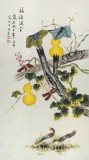 【已售】凌雪三尺花鸟画《福禄满堂》