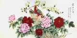 【已售】凌雪四尺锦鸡牡丹画《前程似锦》
