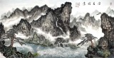 SK名家蒲家瑞四尺山水画《浓春烟景》