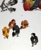 【已售】刘纪 四尺三开祝寿大吉图《福寿吉祥》 中国画大家 真迹收藏