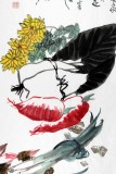 刘纪 三尺果蔬画《蔬香之图》 中国画大家 真迹收藏