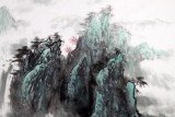 【已售】山水画协会副主席程冰石四尺《翠谷泉韵》