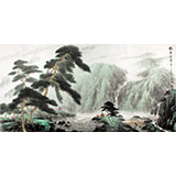 【已售】程冰石 四尺 《松石万年》 中国山水画协会副主席