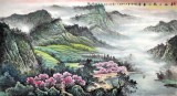 【已售】张慧仁六尺江南风景画《春风又绿江南岸》