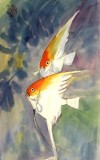 刘纪 小尺寸四条屏《大海生涯》 中国画大家 真迹收藏
