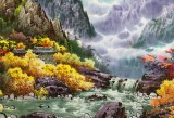 【已售】四尺精品朝鲜画《金刚山之秋》
