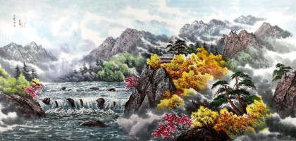朝鲜二级画家金英《金刚山》