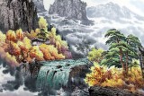 四尺朝鲜国画《金刚山之秋》