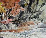 【已售】朝鲜一级艺术家 元衡根 作品《金刚山》