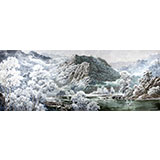 【已售】小八尺精品朝鲜国画《雪景》