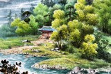 【已售】小八尺精品朝鲜画《七宝山之夏》