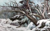 【已售】小八尺朝鲜雪景国画《冬》