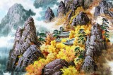 【已售】六尺朝鲜山水画《金刚山之秋》