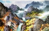 【已售】六尺朝鲜山水画《金刚山之秋》